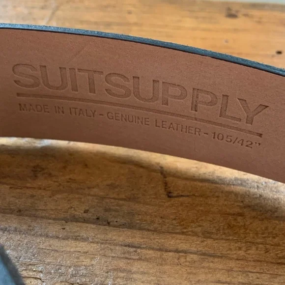 NEW Suitsupply Brown Suede Leather Belt 42 NWOT